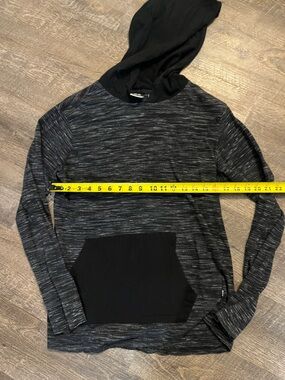 Westy Men's Medium Black Heathered Crewneck Hoodie Sweater Tshirt w/ pocket